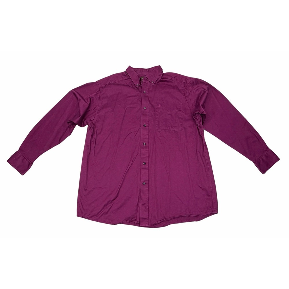 Ariat Men's Button Up Shirt Long Sleeve Size XL / TG - Purple Plum Color